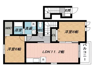 カーサ・フェリーチェ【2階】の間取り