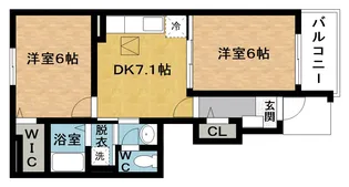 プランドールⅠ【1階】の間取り