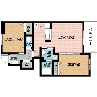 ネオ・グランツ名張Ⅰ【1階】の間取り