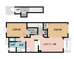 ネオ・グランツ名張Ⅰ【2階】の間取り