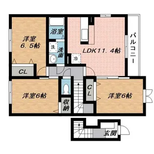 グランズ21・ウエスト【2階】の間取り