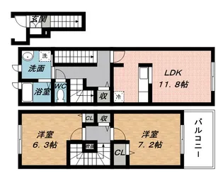 グランシエル・コウⅢ【2階】の間取り