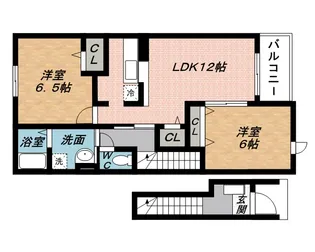 ピースリバー【2階】の間取り
