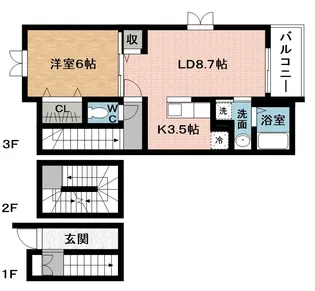 サニーハウスⅡ希央台2番館【3階】の間取り
