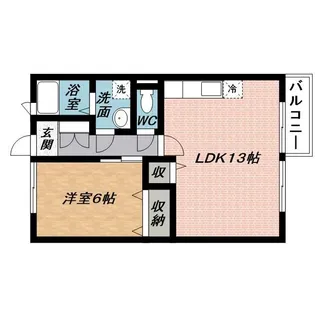 コーポサンモール【1階】の間取り