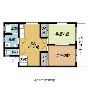 ハイツ東田原【2階】の間取り