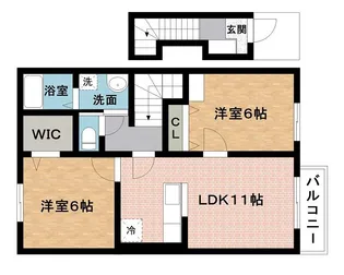 ファミーユ藤ノ木 A棟【2階】の間取り