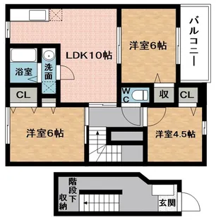グランズ 21 A【2階】の間取り