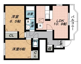 コーポ・フェイバー【1階】の間取り