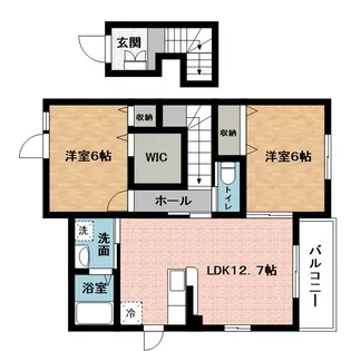 ヴェラルーナ名張Ⅰ【2階】の間取り