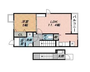 プレイスメゾンⅡ【2階】の間取り
