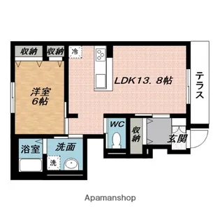 レジデンス蔵持【1階】の間取り