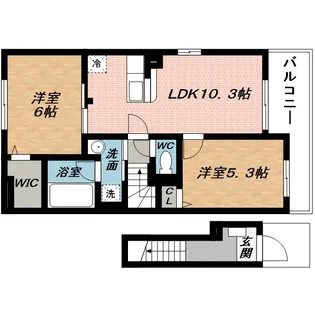 エトワールくらもちC【2階】の間取り