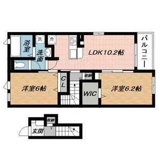 レジーナⅡ【201号室】の間取り