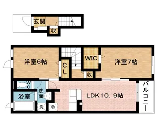 パルティールⅡ【2階】の間取り