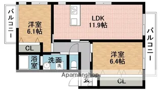 ベレヌーブA【1階】の間取り