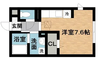 ソシア ヴィルヌーヴ B【1階】の間取り