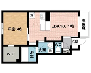 PROUD桔梗が丘 B棟【1階】の間取り