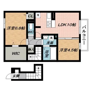 イーストフィールド【2階】の間取り