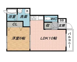 レジデンス夏見【1階】の間取り