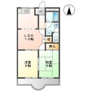 クィーンズコートA棟【2階】の間取り