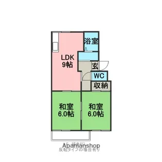 サニーヒル松ノ木【1階】の間取り