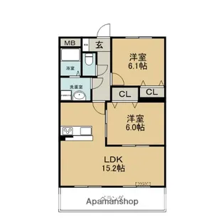 グランデ・ルネサス【1階】の間取り