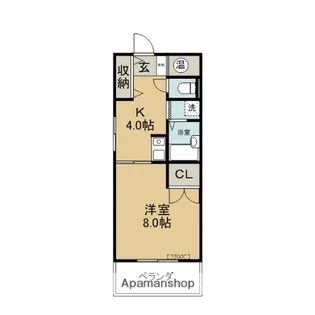 1DKの間取り画像