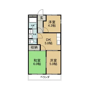 りんごハウス【1階】の間取り