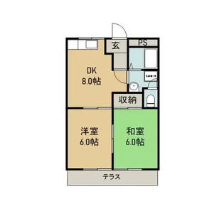 イーストオブパーク黒田【1階】の間取り