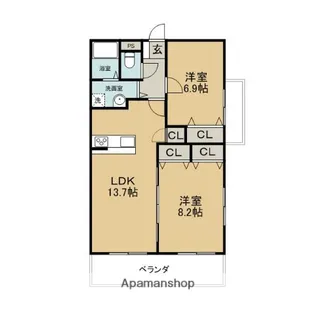 LIEN D’AMUR【3階】の間取り