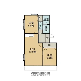 アネックス富洲原【1階】の間取り