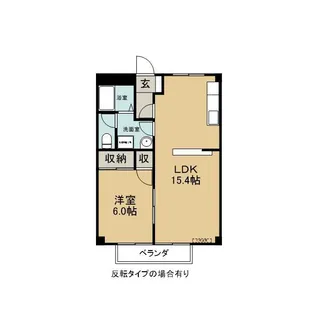 1LDKの間取り画像