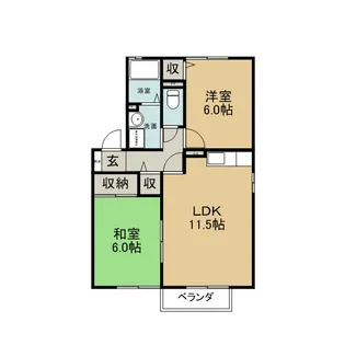エスポワール星見ヶ丘 A【2階】の間取り