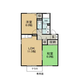 エスポワール星見ヶ丘 A【1階】の間取り