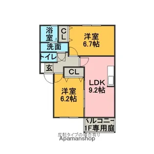 アセラ【1階】の間取り