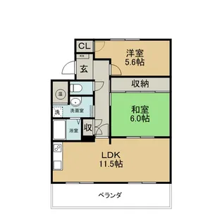 ベルウッド和泉【4階】の間取り