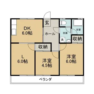 ハイツ北浜【1階】の間取り