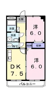 ヴィラノーブル【1階】の間取り