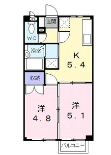 アインス中川【2階】の間取り