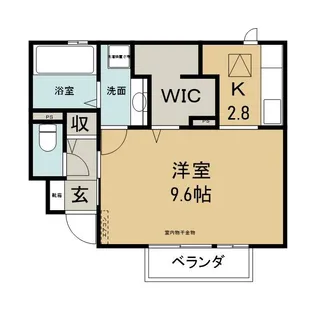 M’グランセ【102号室】の間取り