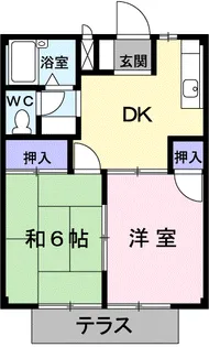 2DKの間取り画像