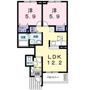 ティアモ C【1階】の間取り