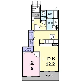 カーサ・イリーデA【1階】の間取り