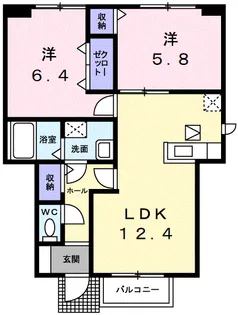 エトワール・シャン【1階】の間取り