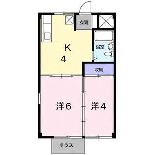 エバーハイツ【1階】の間取り