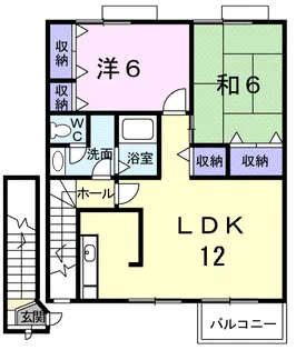 フィーレプラース【2階】の間取り