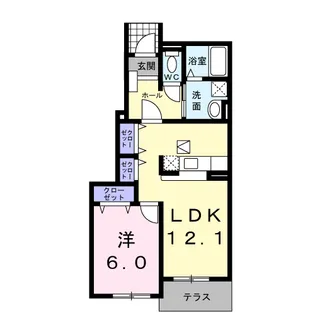 ヒューゲル プラースⅡ【1階】の間取り