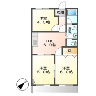 ハイツヤマシン【1階】の間取り
