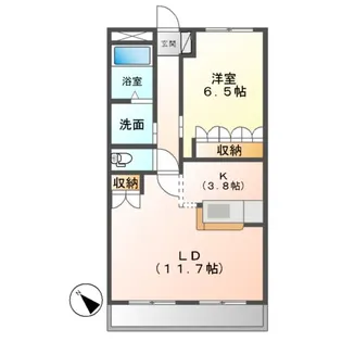 アシューレA棟【1階】の間取り